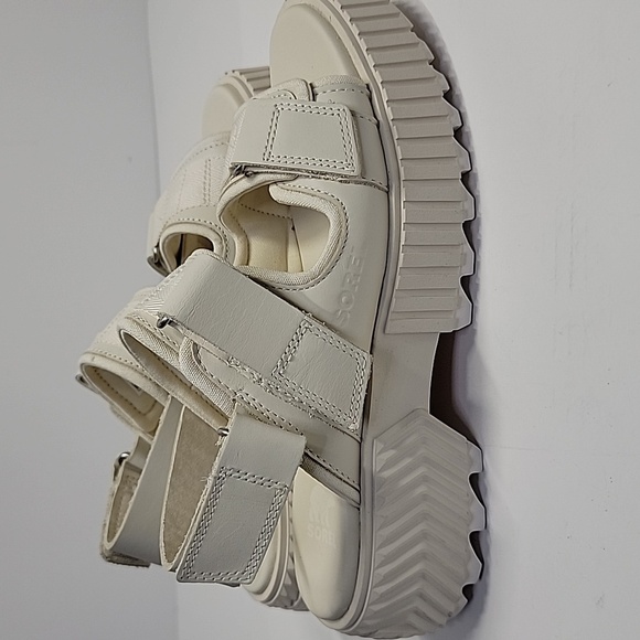 SOREL NWOT ONA AVE PLATFORM SANDAL SZ 6.5 CHALK WHITE - Picture 6 of 14